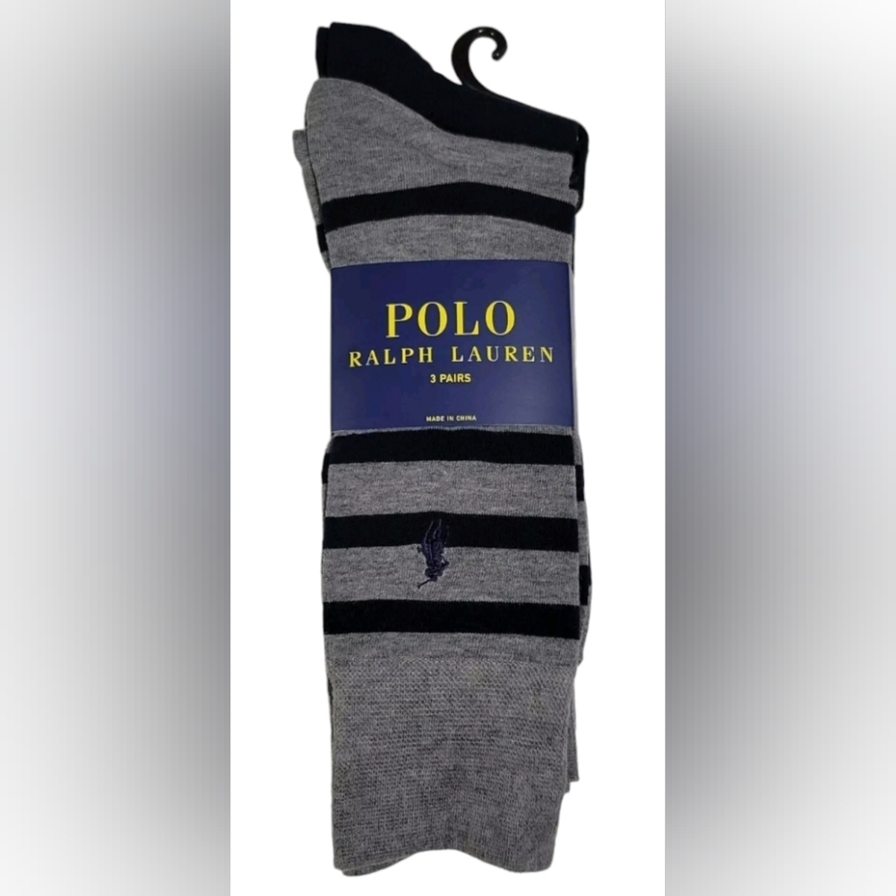 Polo Ralph Lauren Men's 3 Pair Dress Casual Socks Multi Color SZ 6-12.5